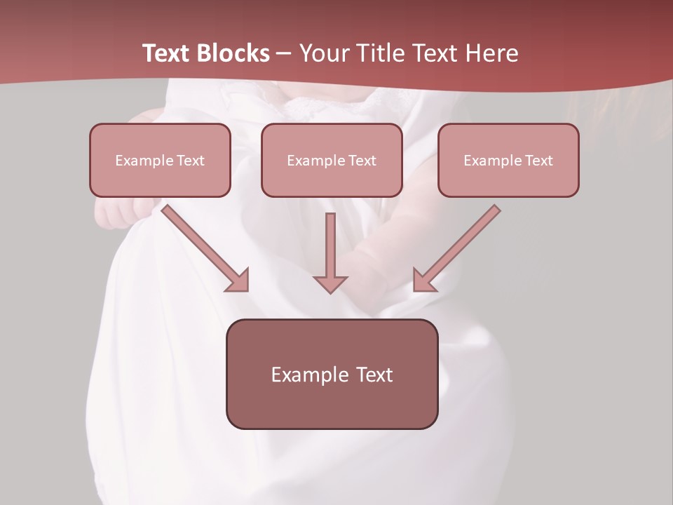 A Portrait Of A Baby Girl In A Christening Dress Being Held By Her Mother. PowerPoint Template