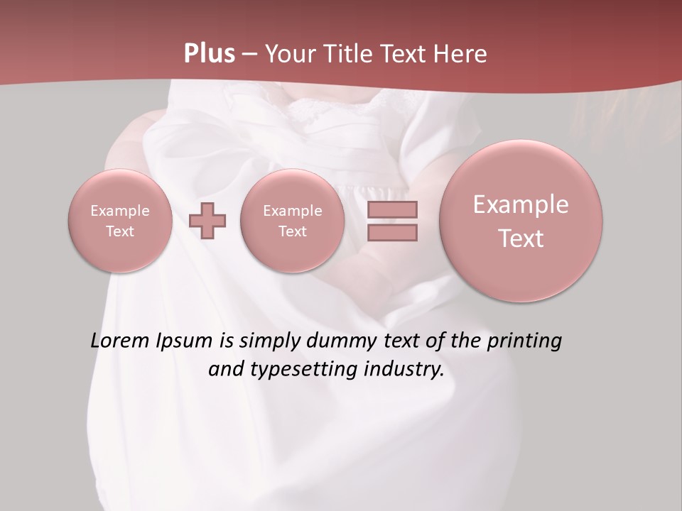 A Portrait Of A Baby Girl In A Christening Dress Being Held By Her Mother. PowerPoint Template