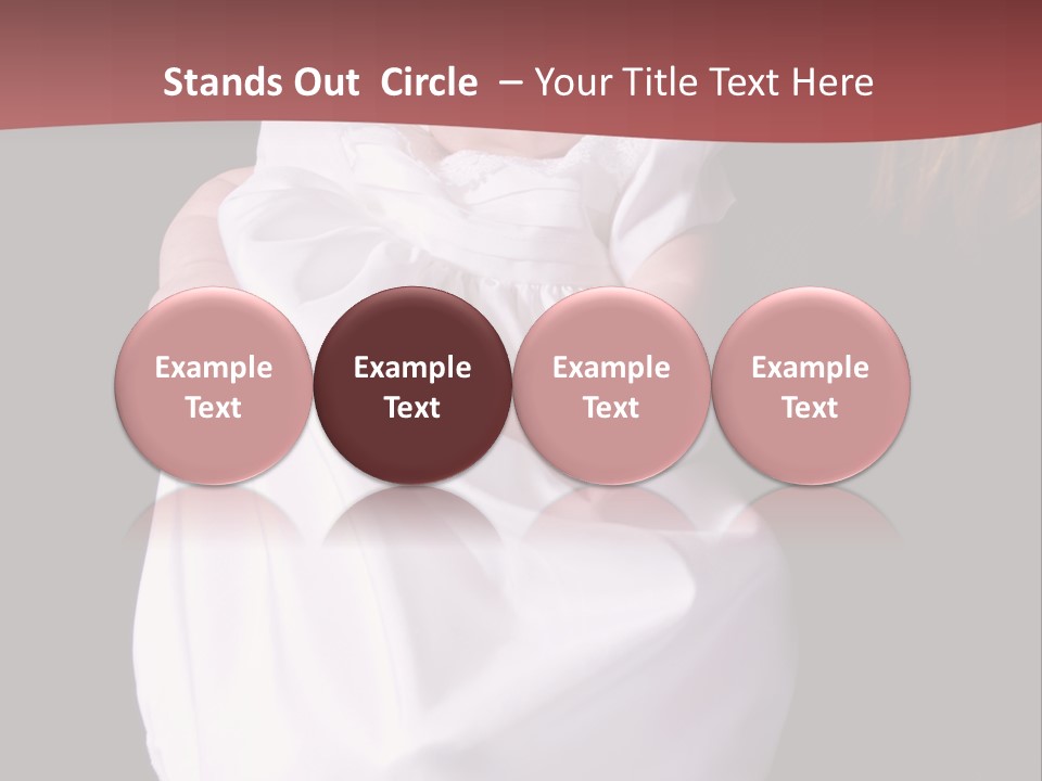 A Portrait Of A Baby Girl In A Christening Dress Being Held By Her Mother. PowerPoint Template