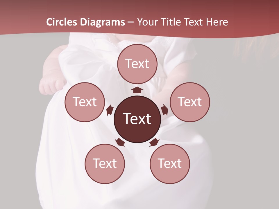 A Portrait Of A Baby Girl In A Christening Dress Being Held By Her Mother. PowerPoint Template