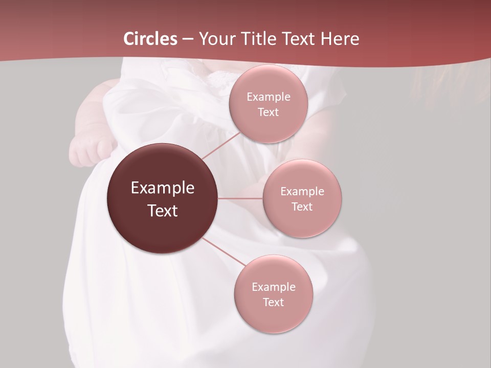 A Portrait Of A Baby Girl In A Christening Dress Being Held By Her Mother. PowerPoint Template