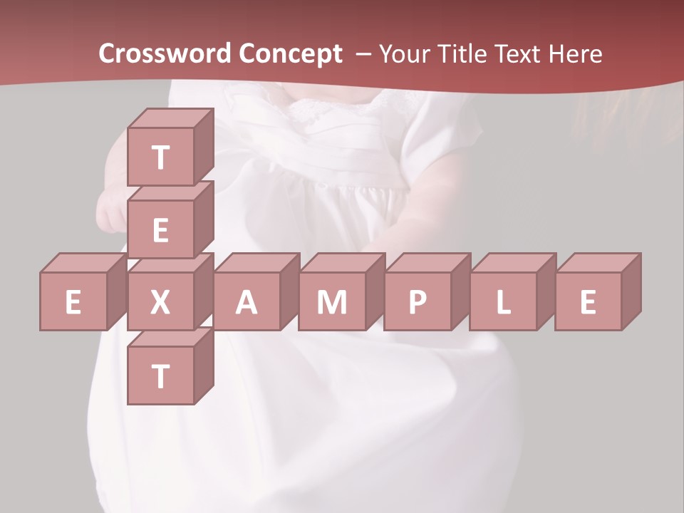 A Portrait Of A Baby Girl In A Christening Dress Being Held By Her Mother. PowerPoint Template