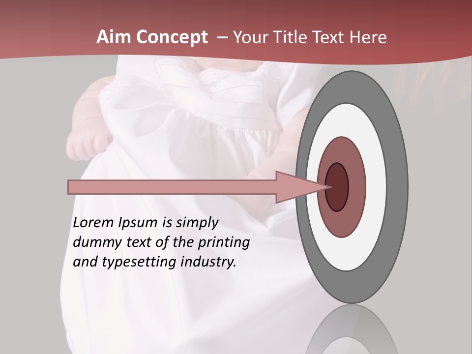 A Portrait Of A Baby Girl In A Christening Dress Being Held By Her Mother. PowerPoint Template