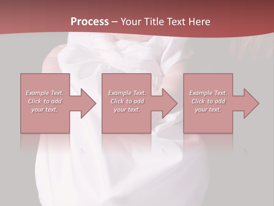 A Portrait Of A Baby Girl In A Christening Dress Being Held By Her Mother. PowerPoint Template