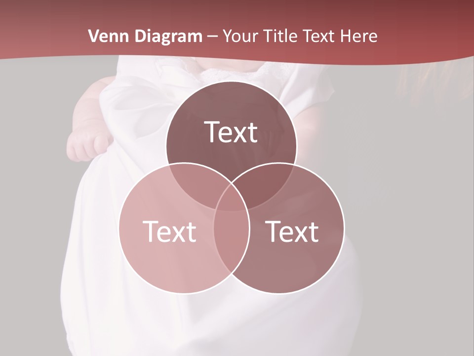 A Portrait Of A Baby Girl In A Christening Dress Being Held By Her Mother. PowerPoint Template