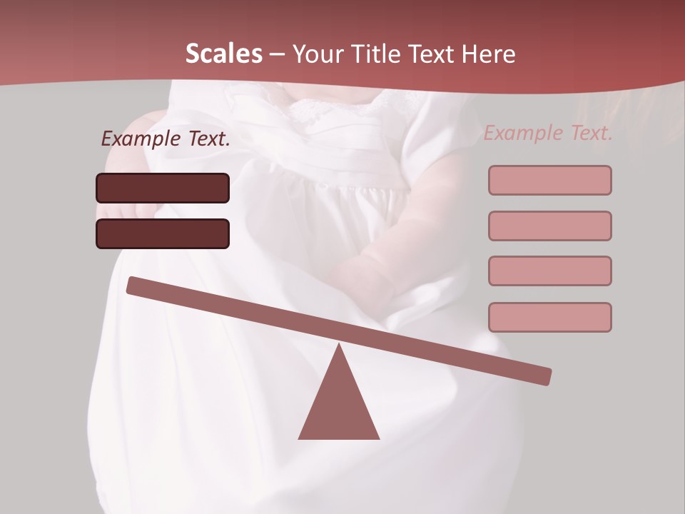 A Portrait Of A Baby Girl In A Christening Dress Being Held By Her Mother. PowerPoint Template