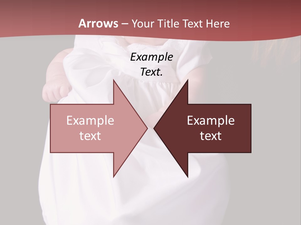 A Portrait Of A Baby Girl In A Christening Dress Being Held By Her Mother. PowerPoint Template