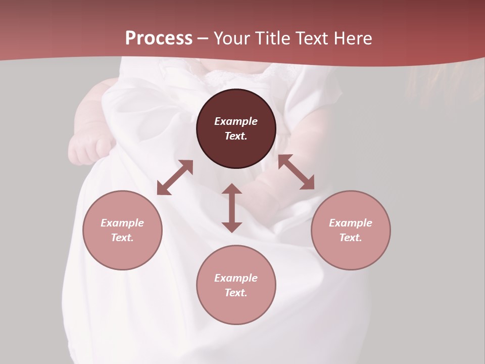 A Portrait Of A Baby Girl In A Christening Dress Being Held By Her Mother. PowerPoint Template