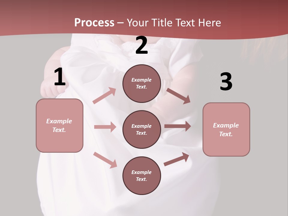 A Portrait Of A Baby Girl In A Christening Dress Being Held By Her Mother. PowerPoint Template