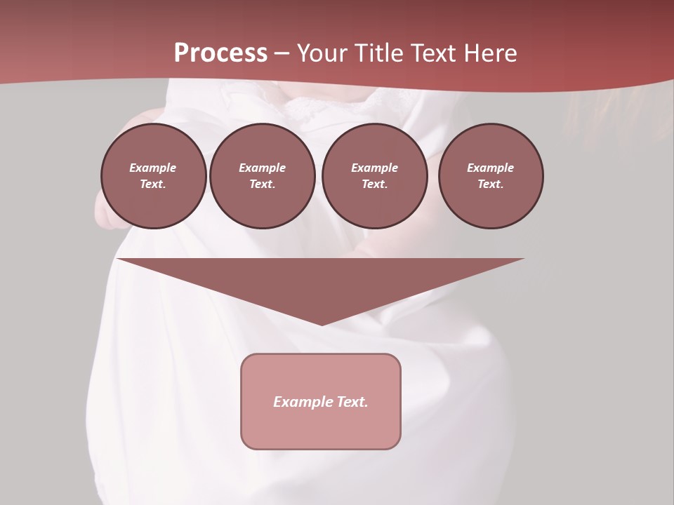 A Portrait Of A Baby Girl In A Christening Dress Being Held By Her Mother. PowerPoint Template