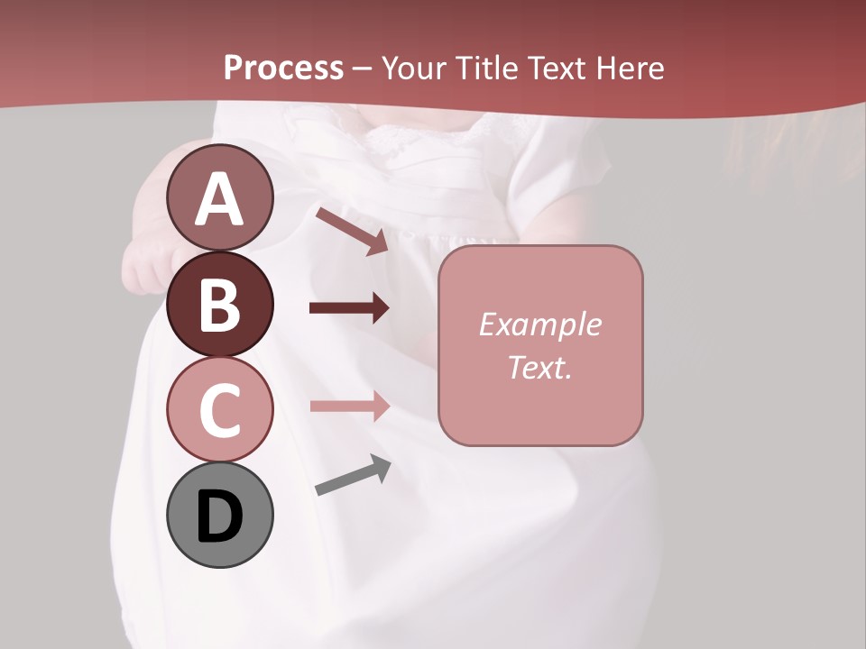 A Portrait Of A Baby Girl In A Christening Dress Being Held By Her Mother. PowerPoint Template