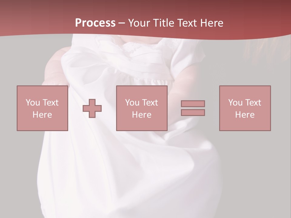 A Portrait Of A Baby Girl In A Christening Dress Being Held By Her Mother. PowerPoint Template