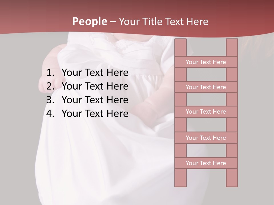 A Portrait Of A Baby Girl In A Christening Dress Being Held By Her Mother. PowerPoint Template