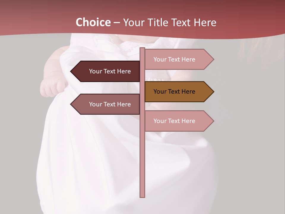 A Portrait Of A Baby Girl In A Christening Dress Being Held By Her Mother. PowerPoint Template