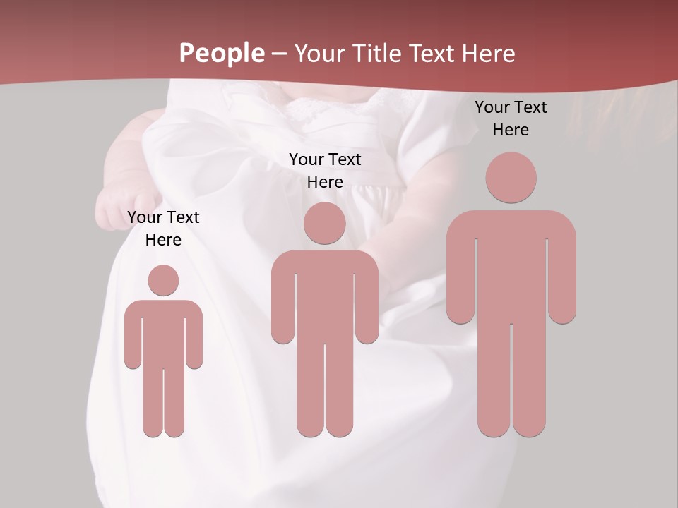 A Portrait Of A Baby Girl In A Christening Dress Being Held By Her Mother. PowerPoint Template