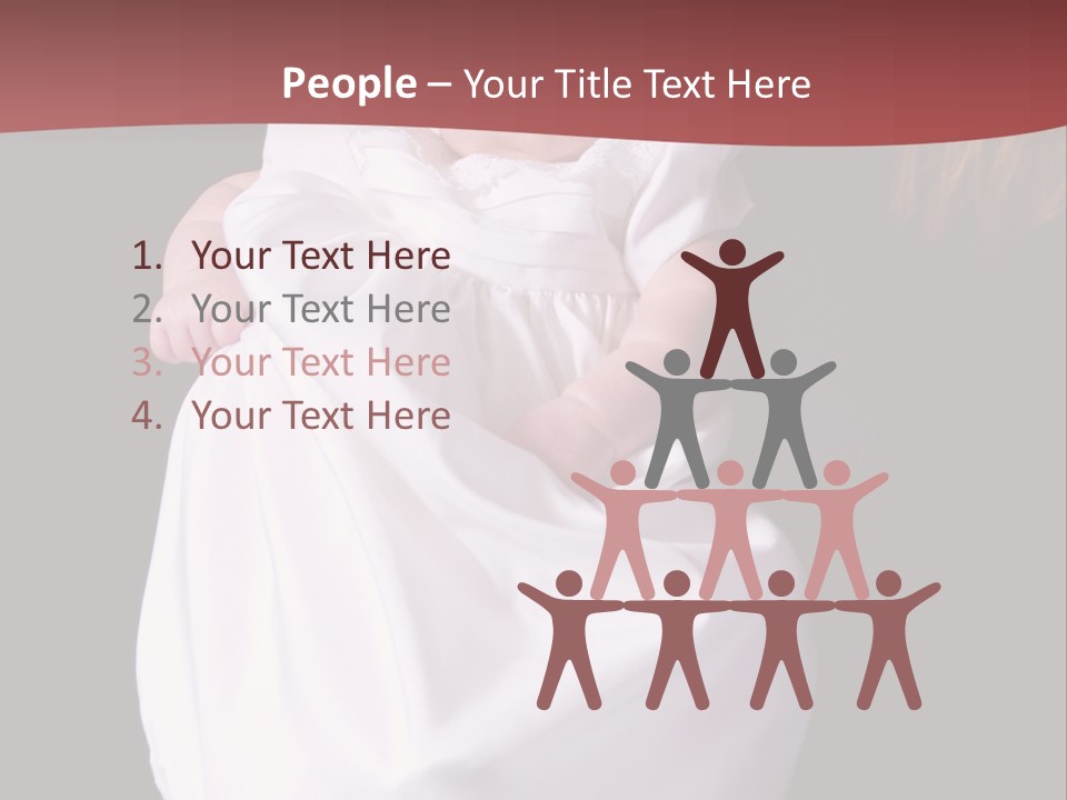 A Portrait Of A Baby Girl In A Christening Dress Being Held By Her Mother. PowerPoint Template