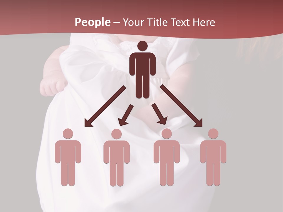 A Portrait Of A Baby Girl In A Christening Dress Being Held By Her Mother. PowerPoint Template