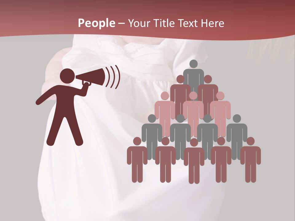 A Portrait Of A Baby Girl In A Christening Dress Being Held By Her Mother. PowerPoint Template