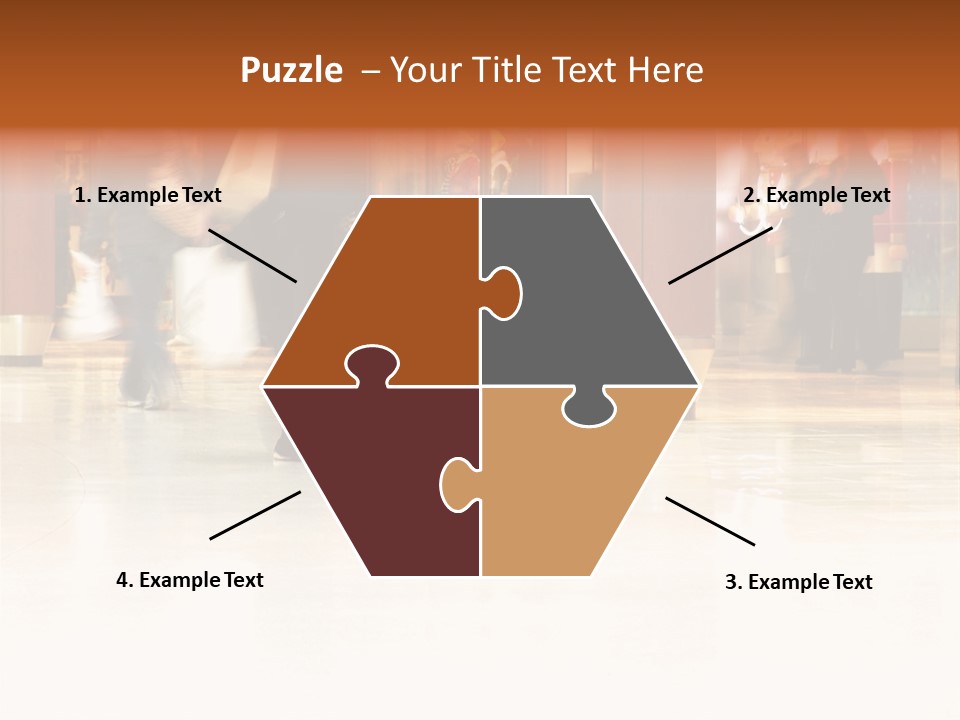 People Shopping Inside A Mall (Focus Is More On The Front Areas & Sharpness Is A Little Off To Highlight Motion & Obscure Logos/Faces, Photo Composition Allows You To Add Text & Other Contents Easily) PowerPoint Template