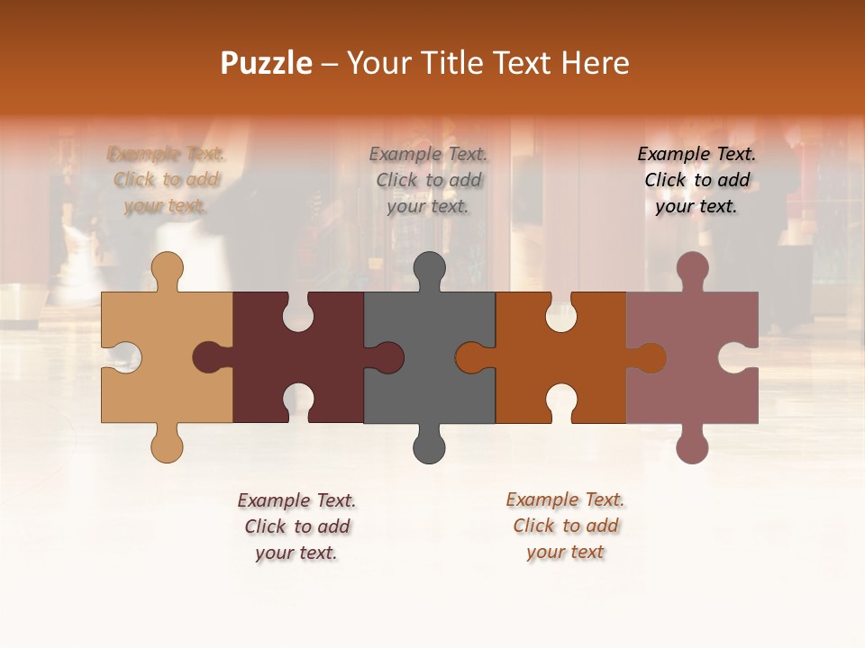 People Shopping Inside A Mall (Focus Is More On The Front Areas & Sharpness Is A Little Off To Highlight Motion & Obscure Logos/Faces, Photo Composition Allows You To Add Text & Other Contents Easily) PowerPoint Template