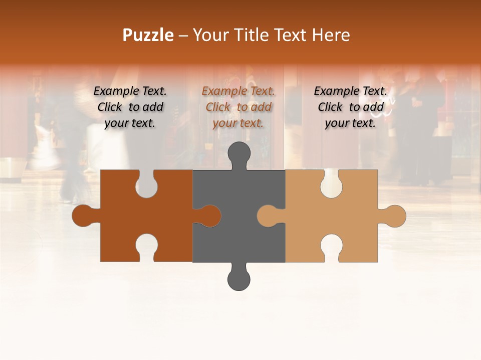 People Shopping Inside A Mall (Focus Is More On The Front Areas & Sharpness Is A Little Off To Highlight Motion & Obscure Logos/Faces, Photo Composition Allows You To Add Text & Other Contents Easily) PowerPoint Template