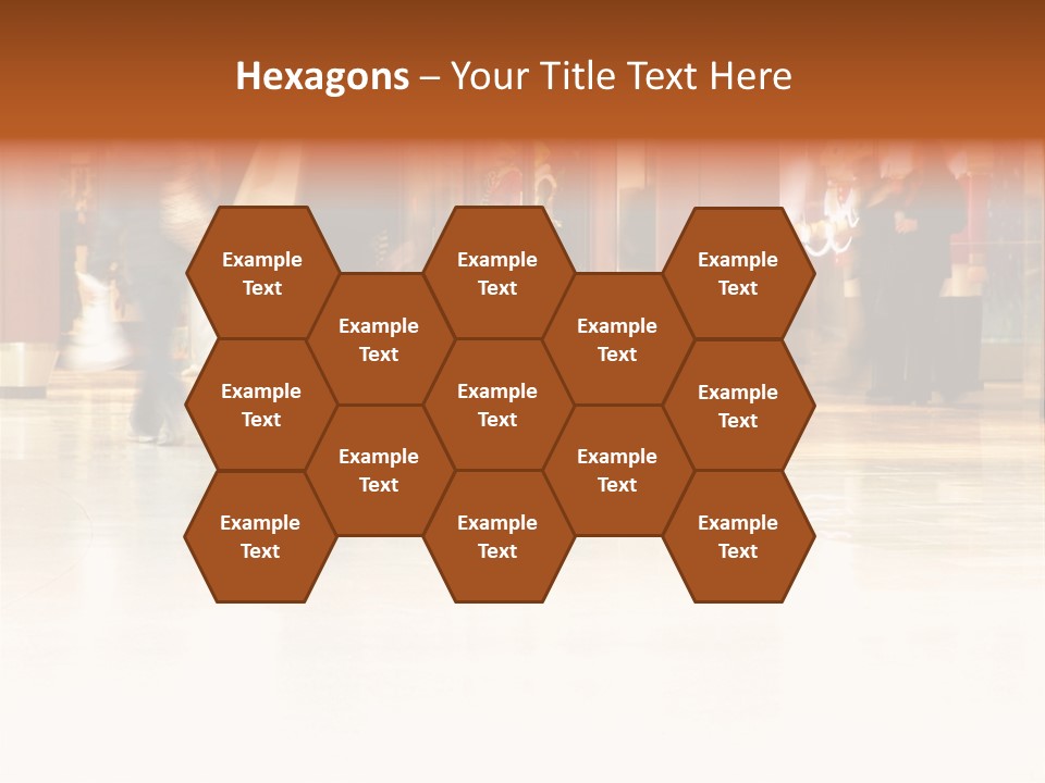 People Shopping Inside A Mall (Focus Is More On The Front Areas & Sharpness Is A Little Off To Highlight Motion & Obscure Logos/Faces, Photo Composition Allows You To Add Text & Other Contents Easily) PowerPoint Template