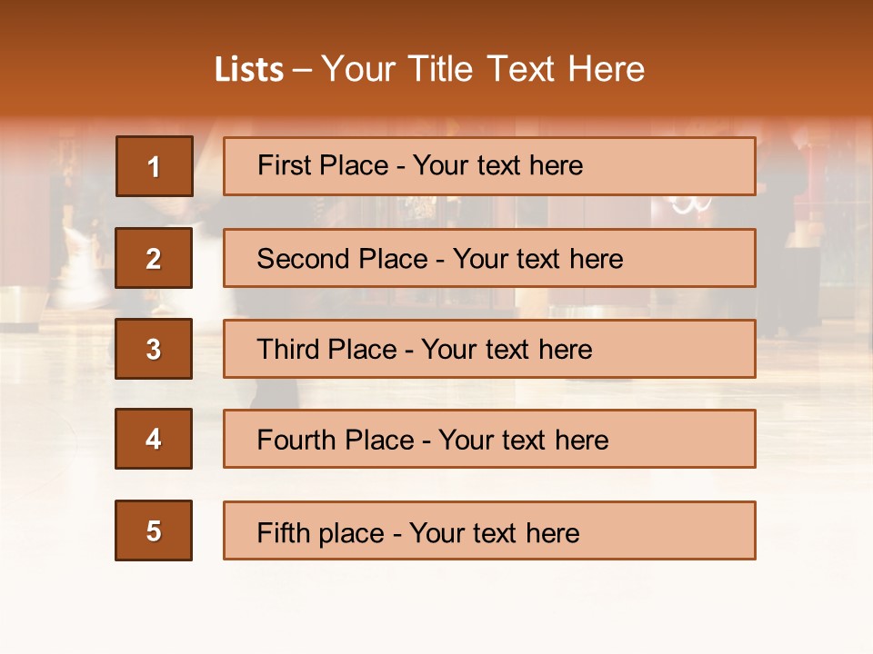 People Shopping Inside A Mall (Focus Is More On The Front Areas & Sharpness Is A Little Off To Highlight Motion & Obscure Logos/Faces, Photo Composition Allows You To Add Text & Other Contents Easily) PowerPoint Template