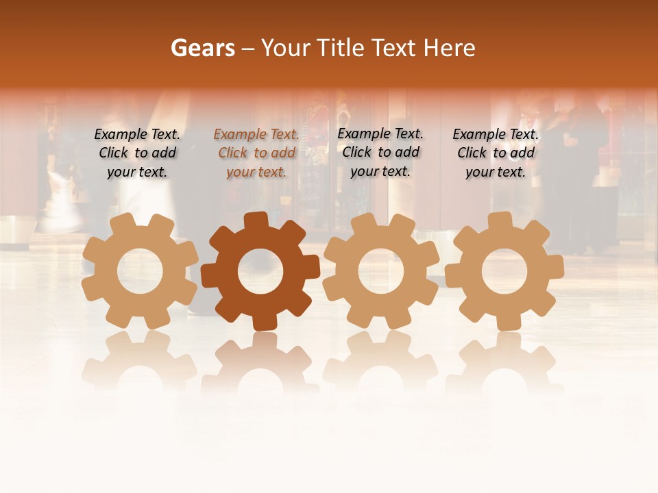 People Shopping Inside A Mall (Focus Is More On The Front Areas & Sharpness Is A Little Off To Highlight Motion & Obscure Logos/Faces, Photo Composition Allows You To Add Text & Other Contents Easily) PowerPoint Template