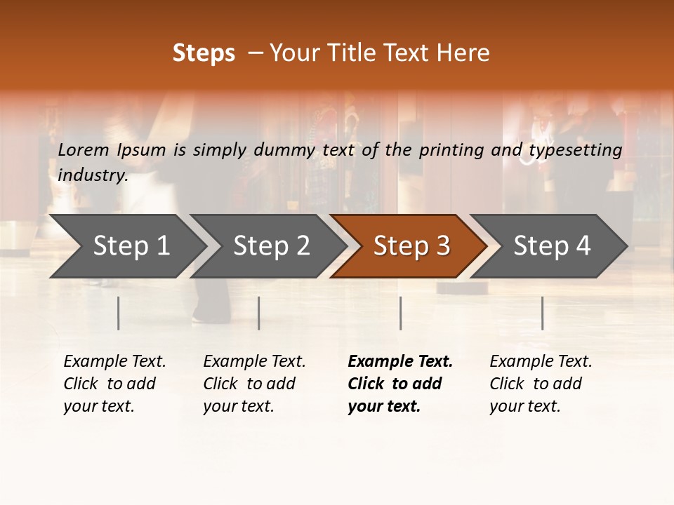 People Shopping Inside A Mall (Focus Is More On The Front Areas & Sharpness Is A Little Off To Highlight Motion & Obscure Logos/Faces, Photo Composition Allows You To Add Text & Other Contents Easily) PowerPoint Template
