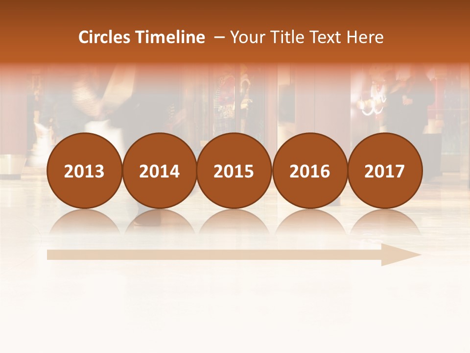 People Shopping Inside A Mall (Focus Is More On The Front Areas & Sharpness Is A Little Off To Highlight Motion & Obscure Logos/Faces, Photo Composition Allows You To Add Text & Other Contents Easily) PowerPoint Template