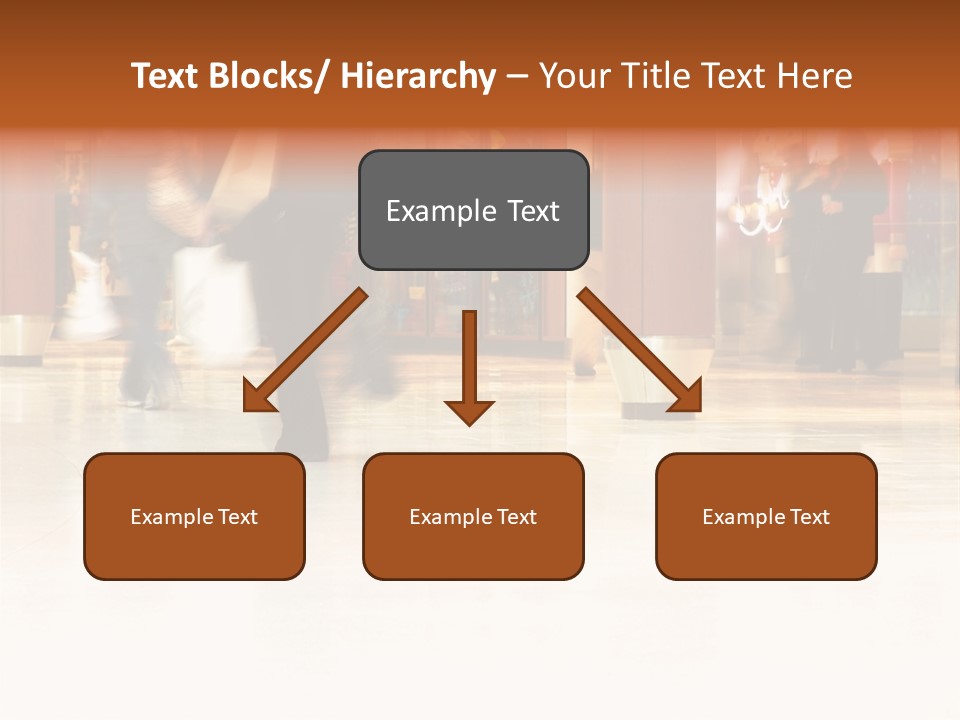 People Shopping Inside A Mall (Focus Is More On The Front Areas & Sharpness Is A Little Off To Highlight Motion & Obscure Logos/Faces, Photo Composition Allows You To Add Text & Other Contents Easily) PowerPoint Template