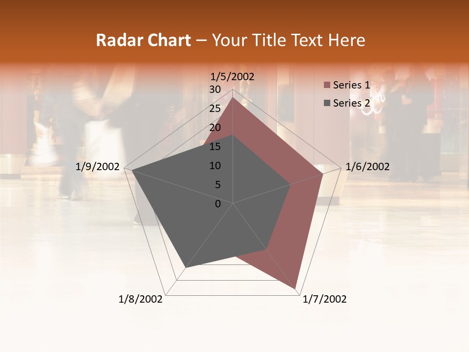 People Shopping Inside A Mall (Focus Is More On The Front Areas & Sharpness Is A Little Off To Highlight Motion & Obscure Logos/Faces, Photo Composition Allows You To Add Text & Other Contents Easily) PowerPoint Template