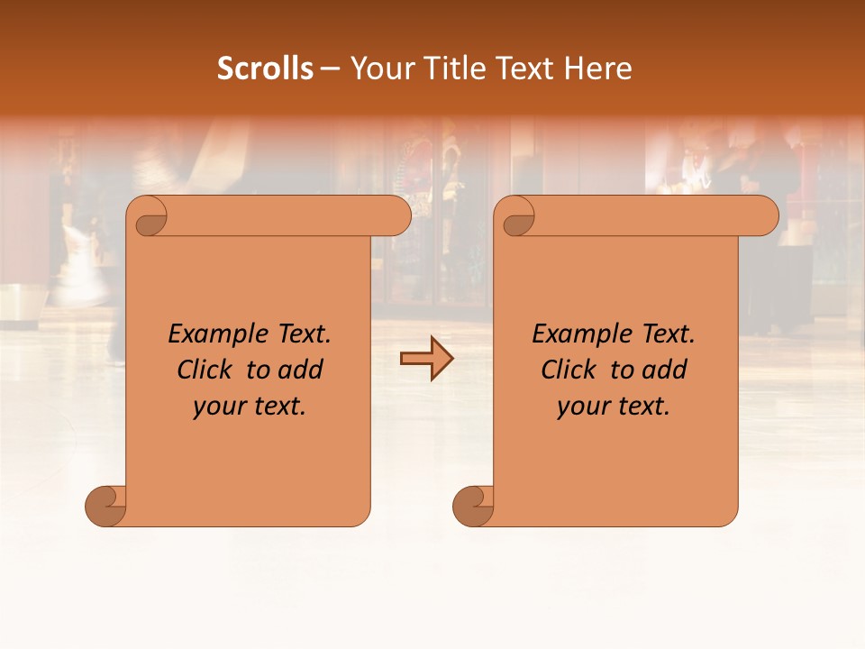 People Shopping Inside A Mall (Focus Is More On The Front Areas & Sharpness Is A Little Off To Highlight Motion & Obscure Logos/Faces, Photo Composition Allows You To Add Text & Other Contents Easily) PowerPoint Template