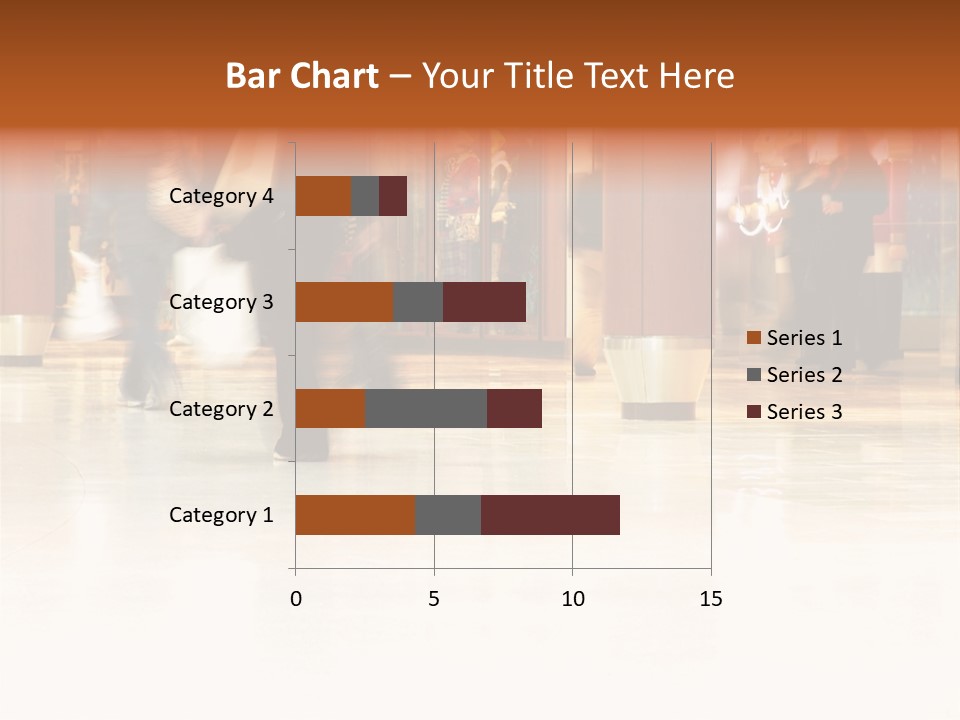 People Shopping Inside A Mall (Focus Is More On The Front Areas & Sharpness Is A Little Off To Highlight Motion & Obscure Logos/Faces, Photo Composition Allows You To Add Text & Other Contents Easily) PowerPoint Template