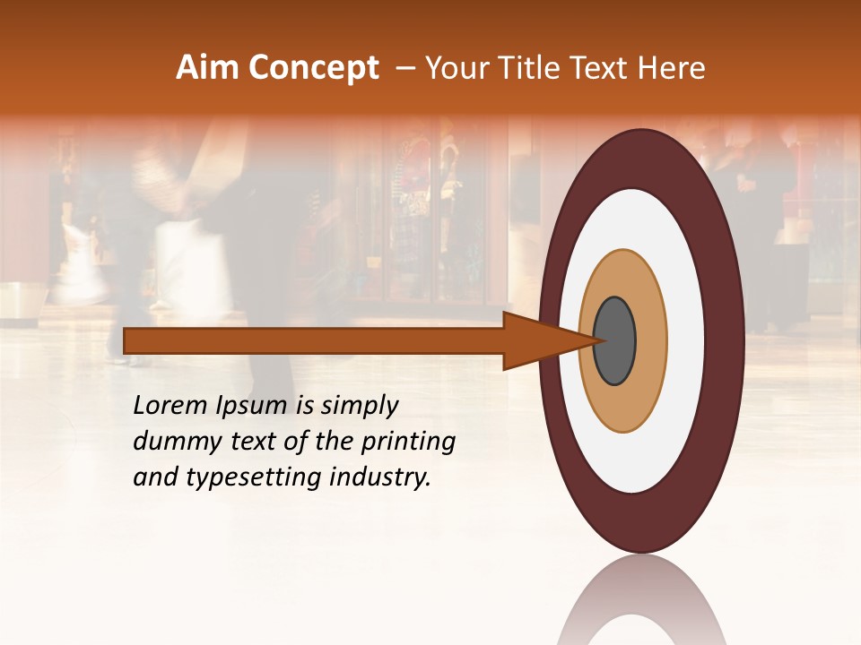 People Shopping Inside A Mall (Focus Is More On The Front Areas & Sharpness Is A Little Off To Highlight Motion & Obscure Logos/Faces, Photo Composition Allows You To Add Text & Other Contents Easily) PowerPoint Template