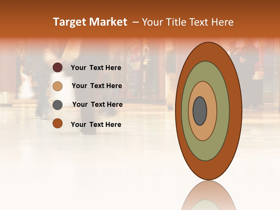 People Shopping Inside A Mall (Focus Is More On The Front Areas & Sharpness Is A Little Off To Highlight Motion & Obscure Logos/Faces, Photo Composition Allows You To Add Text & Other Contents Easily) PowerPoint Template