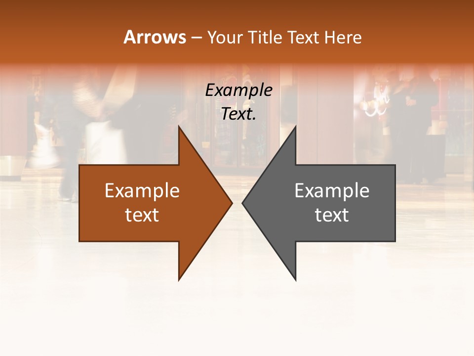 People Shopping Inside A Mall (Focus Is More On The Front Areas & Sharpness Is A Little Off To Highlight Motion & Obscure Logos/Faces, Photo Composition Allows You To Add Text & Other Contents Easily) PowerPoint Template