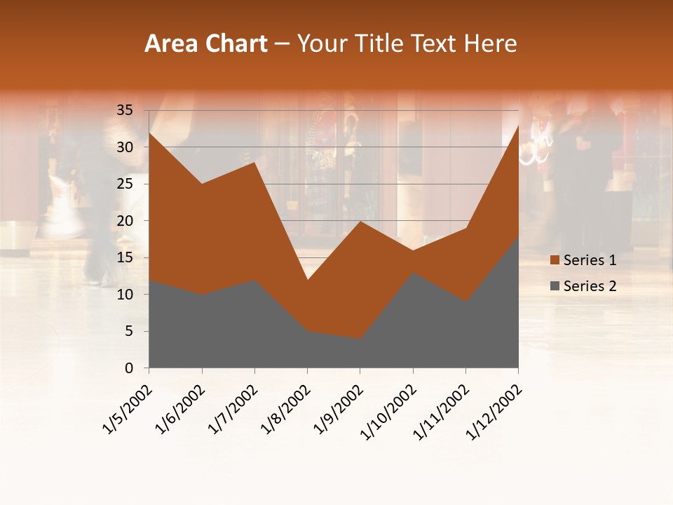 People Shopping Inside A Mall (Focus Is More On The Front Areas & Sharpness Is A Little Off To Highlight Motion & Obscure Logos/Faces, Photo Composition Allows You To Add Text & Other Contents Easily) PowerPoint Template