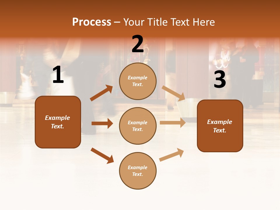 People Shopping Inside A Mall (Focus Is More On The Front Areas & Sharpness Is A Little Off To Highlight Motion & Obscure Logos/Faces, Photo Composition Allows You To Add Text & Other Contents Easily) PowerPoint Template