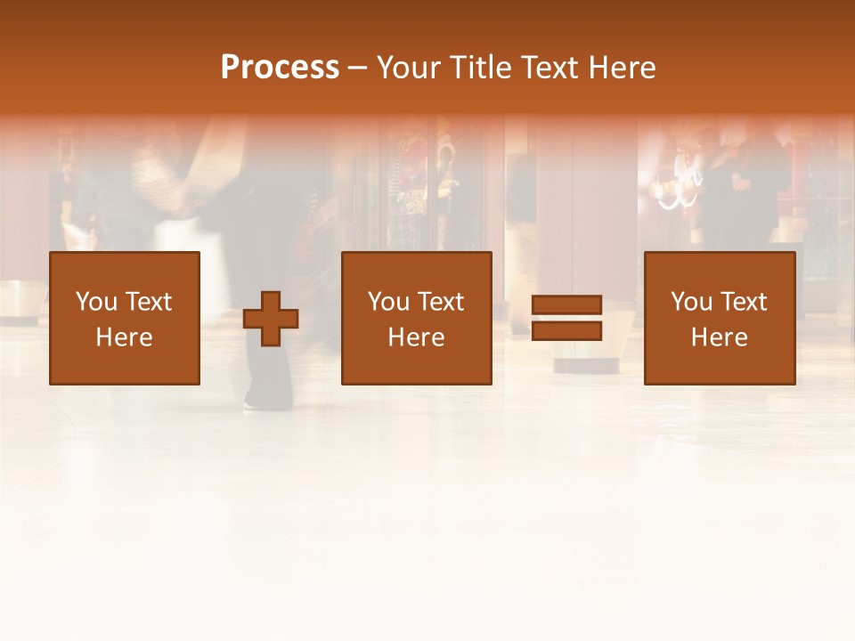 People Shopping Inside A Mall (Focus Is More On The Front Areas & Sharpness Is A Little Off To Highlight Motion & Obscure Logos/Faces, Photo Composition Allows You To Add Text & Other Contents Easily) PowerPoint Template