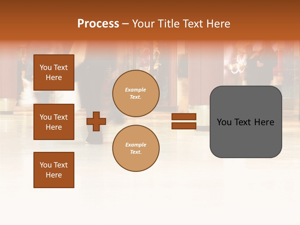 People Shopping Inside A Mall (Focus Is More On The Front Areas & Sharpness Is A Little Off To Highlight Motion & Obscure Logos/Faces, Photo Composition Allows You To Add Text & Other Contents Easily) PowerPoint Template