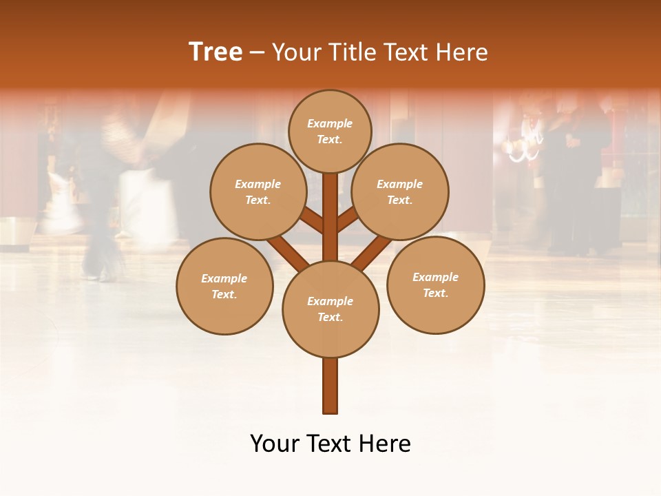 People Shopping Inside A Mall (Focus Is More On The Front Areas & Sharpness Is A Little Off To Highlight Motion & Obscure Logos/Faces, Photo Composition Allows You To Add Text & Other Contents Easily) PowerPoint Template