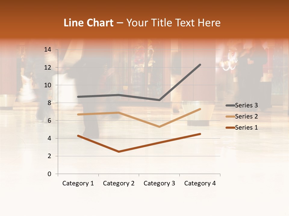 People Shopping Inside A Mall (Focus Is More On The Front Areas & Sharpness Is A Little Off To Highlight Motion & Obscure Logos/Faces, Photo Composition Allows You To Add Text & Other Contents Easily) PowerPoint Template