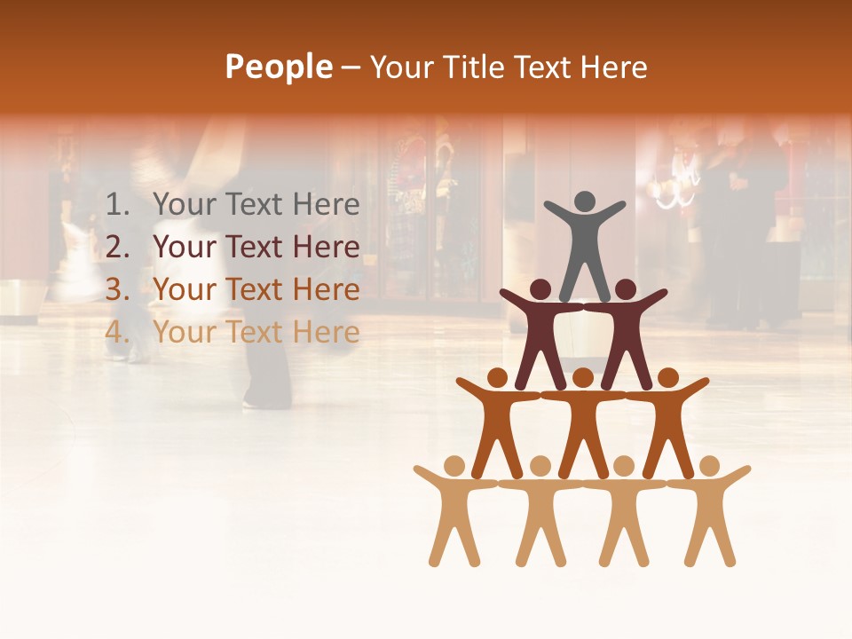 People Shopping Inside A Mall (Focus Is More On The Front Areas & Sharpness Is A Little Off To Highlight Motion & Obscure Logos/Faces, Photo Composition Allows You To Add Text & Other Contents Easily) PowerPoint Template