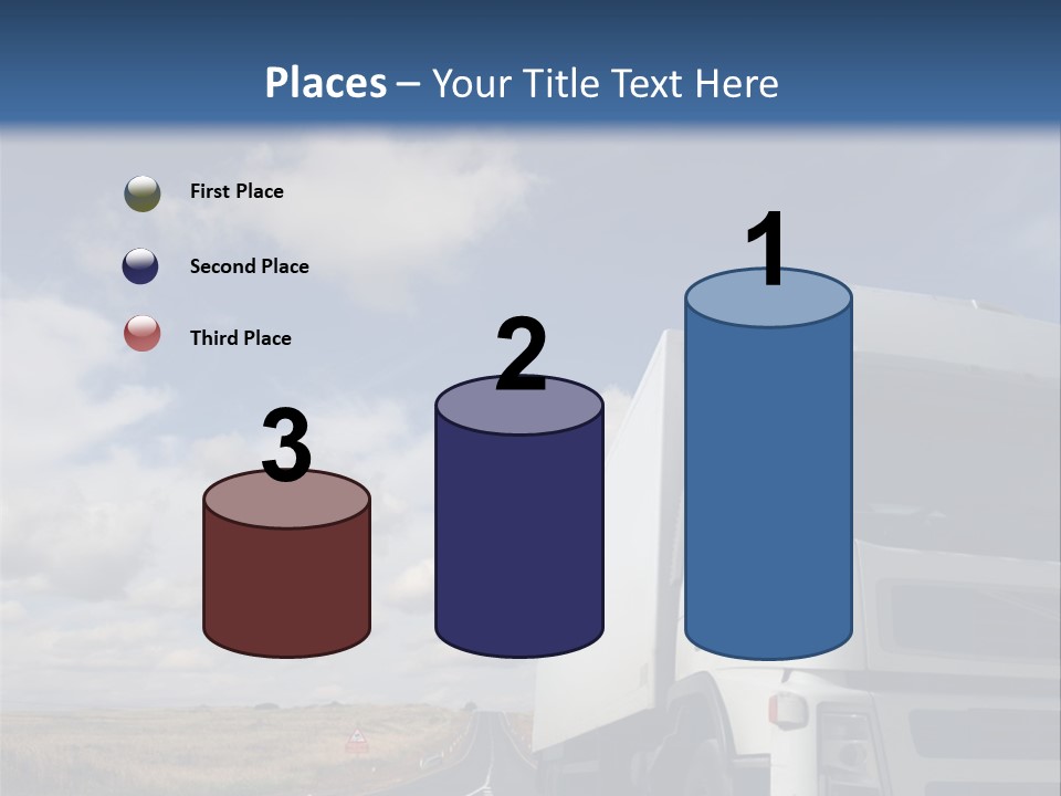 The Lorry On A Road PowerPoint Template