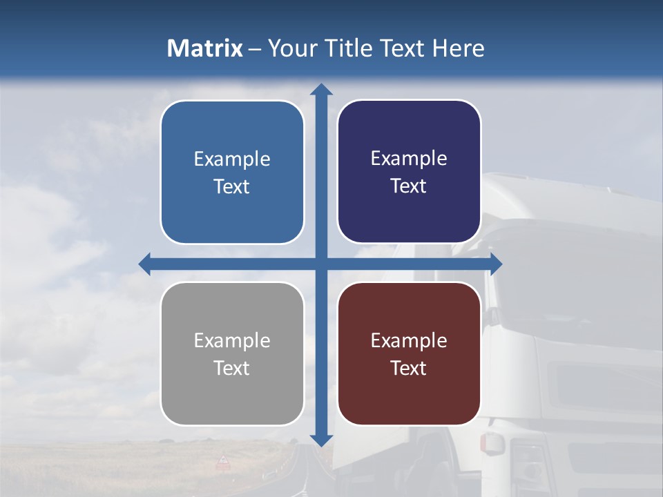 The Lorry On A Road PowerPoint Template