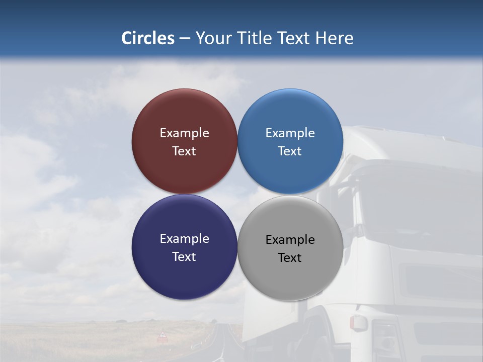 The Lorry On A Road PowerPoint Template