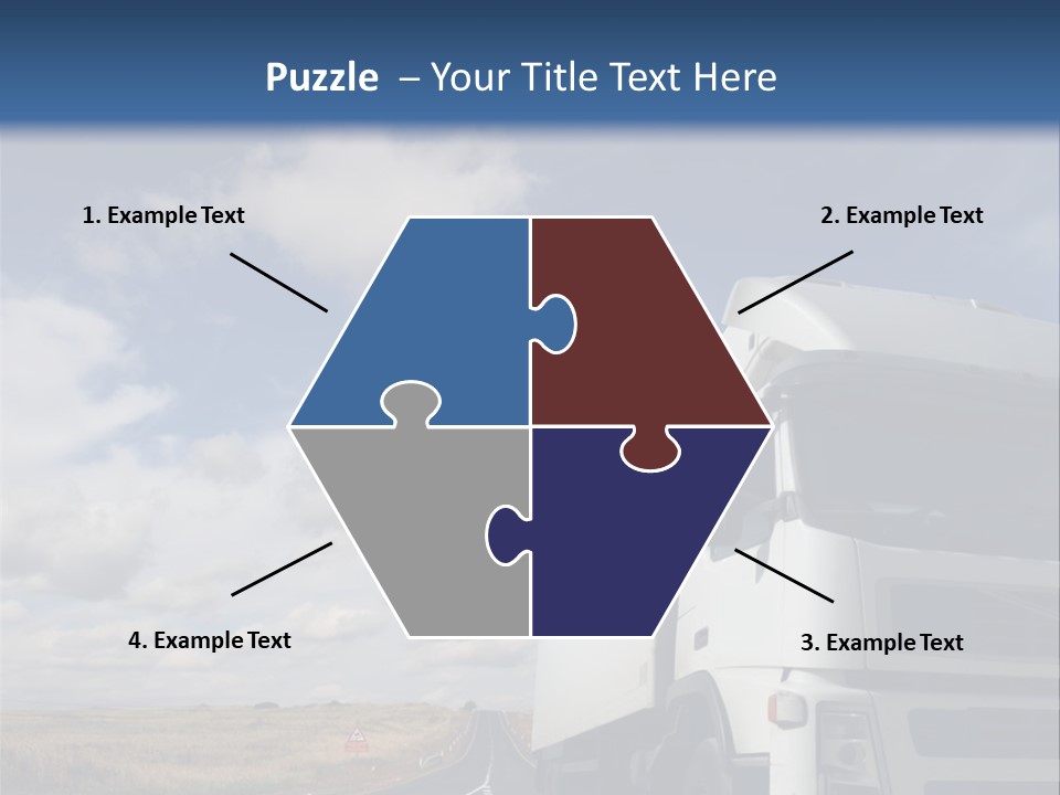The Lorry On A Road PowerPoint Template