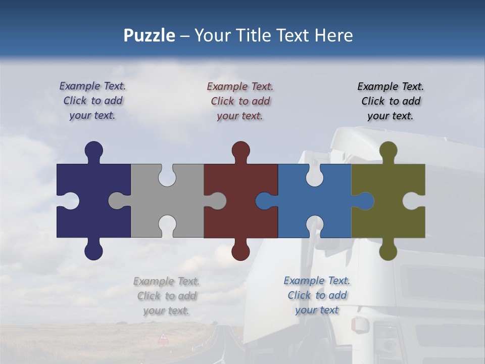 The Lorry On A Road PowerPoint Template