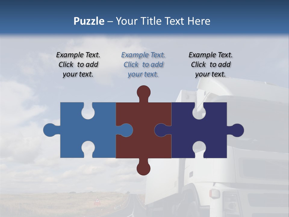 The Lorry On A Road PowerPoint Template